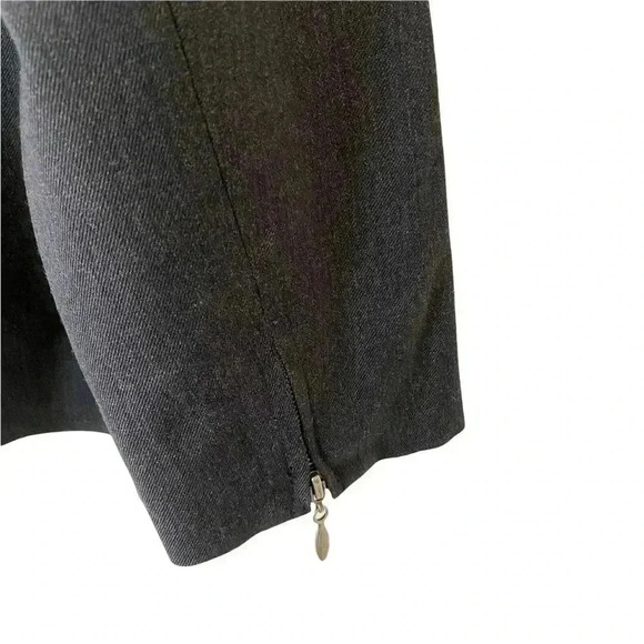 Lauren Ralph Lauren Gray Wool Jacket Blazer 6 Full Zip Mock Neck Vintage Classic - Picture 8 of 11